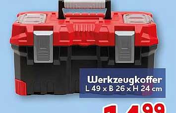 Werkzeugkoffer L 49 x B 26 x H 24 cm