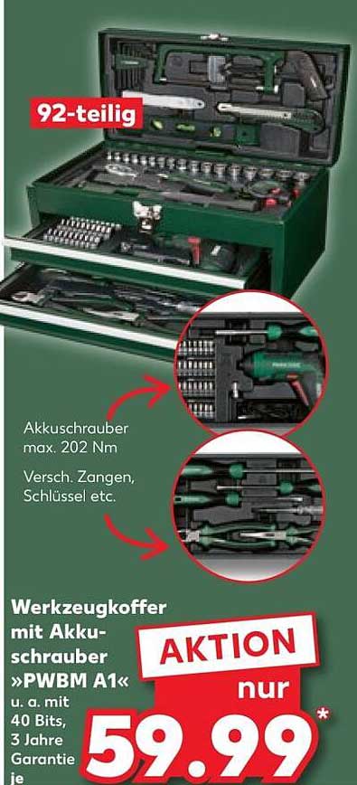 Werkzeugkoffer mit Akku-schrauber »PWBM A1«