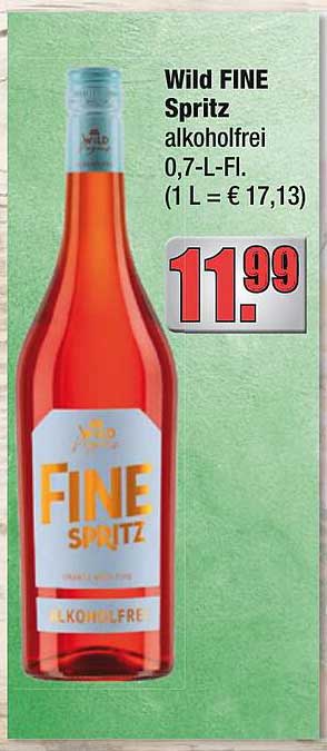 Wild FINE Spritz alkoholfrei 0,7-l-Fl. (1 L = € 17,13)
