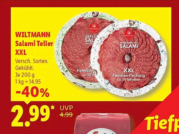 WILTMANN Salami Teller XXL