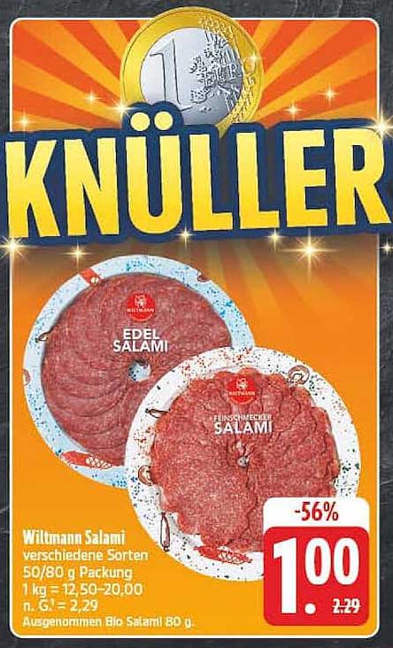 Wittmann Salami verschiedene Sorten 50/80 g Packung