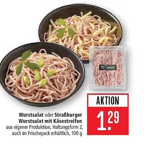 Wurstsalat oder Straßburger Wurstsalat mit Käsestreifen