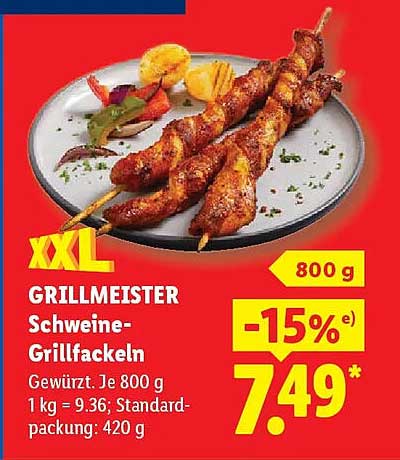 XXL GRILLMEISTER Schweine-Grillfackeln