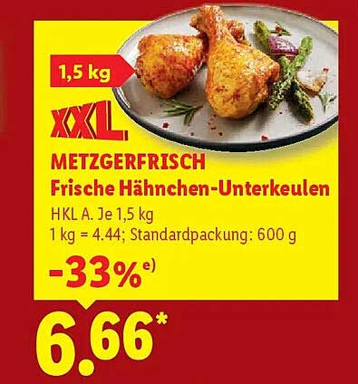 XXL METZGERFRISCH Frische Hähnchen-Unterkeulen
