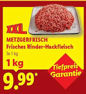 XXL METZGERFRISCH Frisches Rinder-Hackfleisch