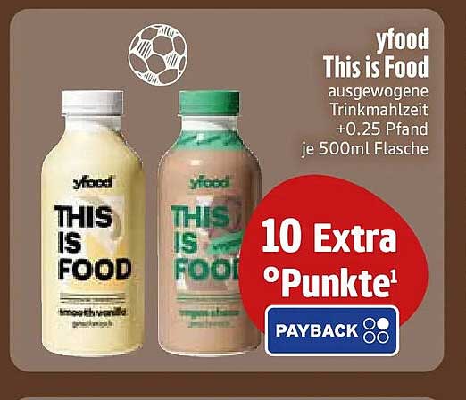 yfood This is Food ausgewogene Trinkmahlzeit +0.25 Pfand je 500ml Flasche