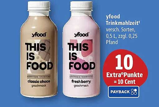 yfood Trinkmahlzeit* versch. Sorten, 0,5 L, zzgl. 0,25 Pfand