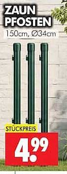 ZAUN PFOSTEN 150cm, Ø34cm