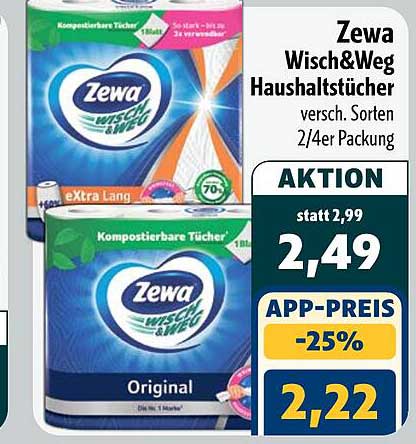 Zewa Wisch&Weg Haushaltstücher versch. Sorten 2/4er Packung