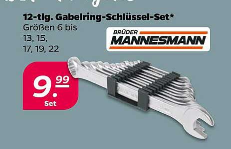 12-tlg. Gabelring-Schlüssel-Set*