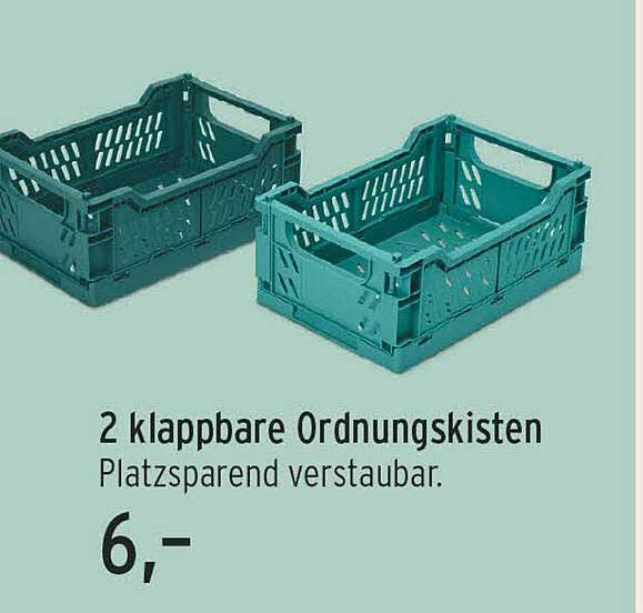 2 klappbare Ordnungskisten