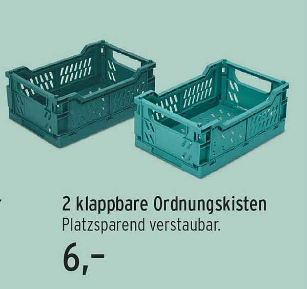 2 klappbare Ordnungskisten