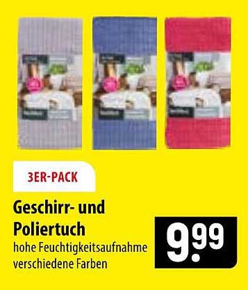 3ER-PACK Geschirr- und Poliertuch
