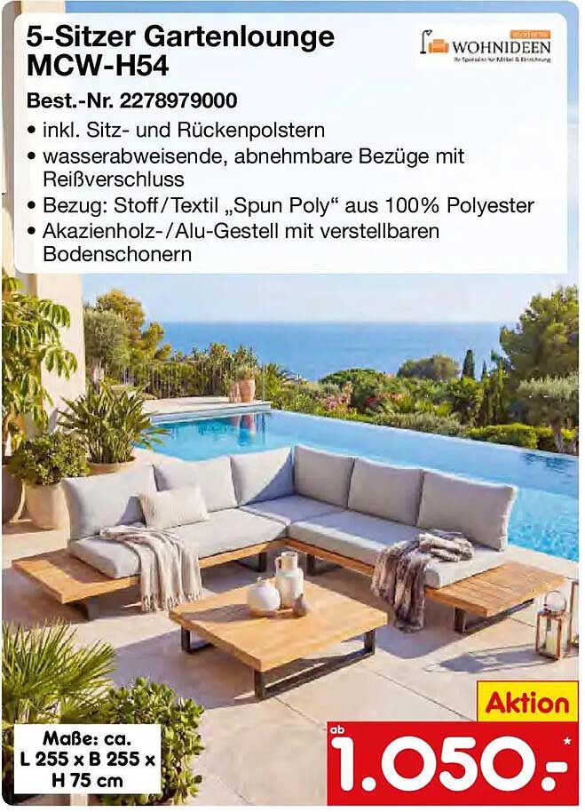 5-Sitzer Gartenlounge MCW-H54