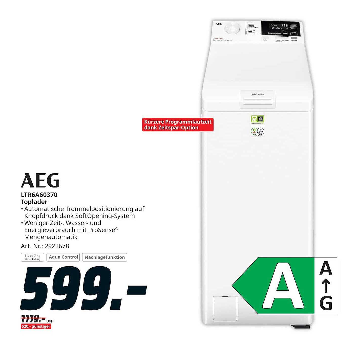 AEG LTR6A60370 Toplader