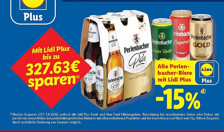 Alle Perlenbacher-Biere mit Lidl Plus