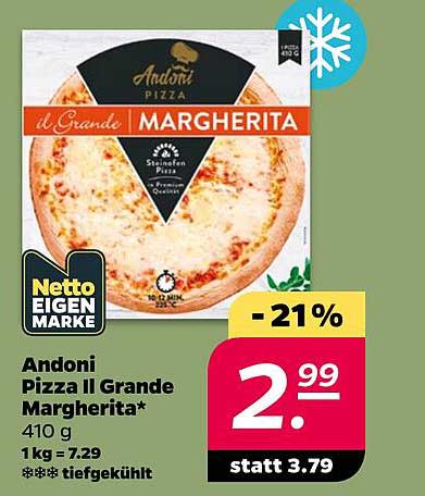 Andoni Pizza il Grande Margherita* 410 g