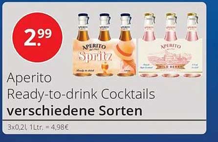 Aperito Ready-to-drink Cocktails verschiedene Sorten