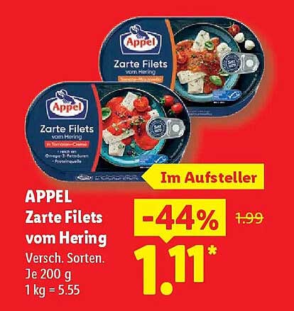 APPEL Zarte Filets vom Hering