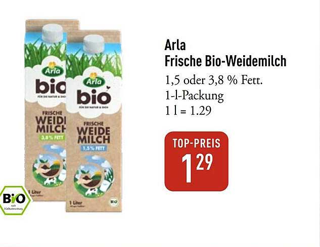Arla Frische Bio-Weidemilch