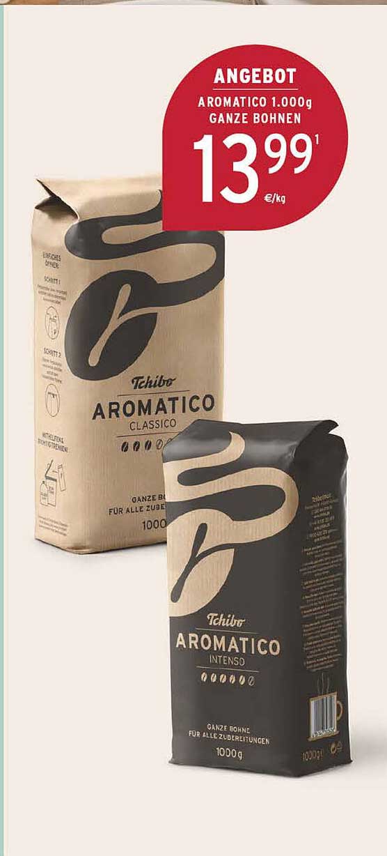 Aromatico 1.000g ganze Bohnen