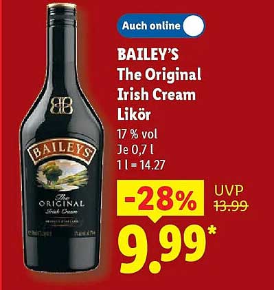 BAILEY’S The Original Irish Cream Likör