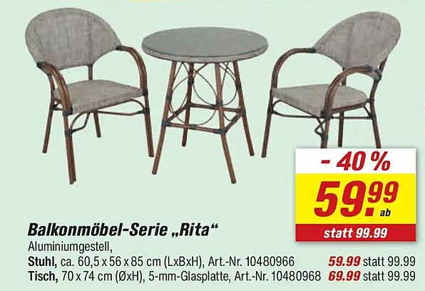 Balkonmöbel-Serie „Rita“