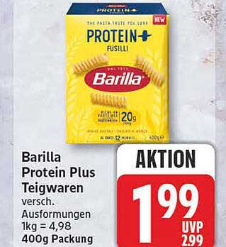 Barilla Protein Plus Teigwaren versch. Ausformungen 1kg = 4,98 400g Packung