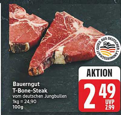 Bauerngut T-Bone-Steak vom deutschen Jungbullen