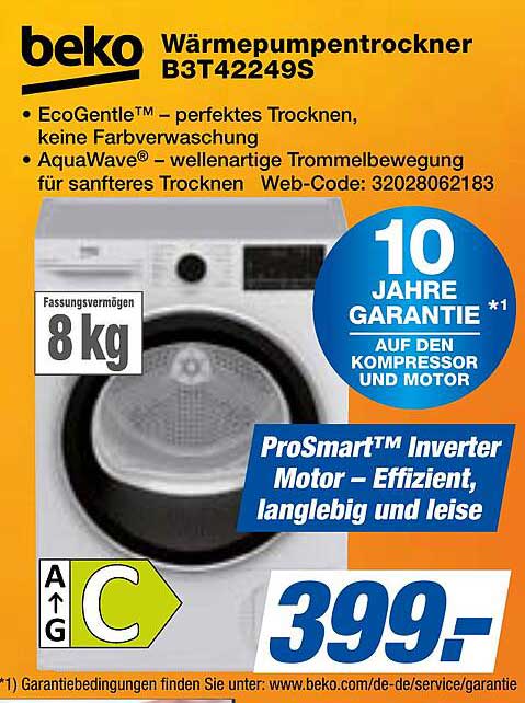 beko Wärmepumpentrockner B3T42249S