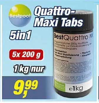 Bestpool Quattro-Maxi Tabs 5in1 5x 200 g 1kg nur