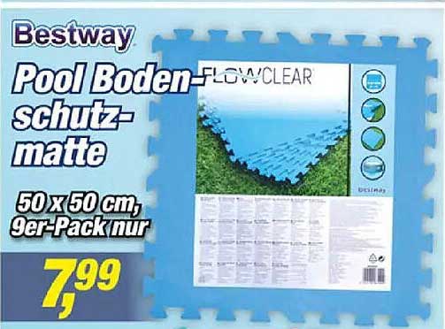 Bestway Pool Boden-schutz-matte 50 x 50 cm, 9er-Pack nur