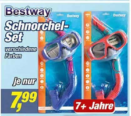 Bestway Schnorchel-Set verschiedene Farben je nur 7,99 7+ Jahre