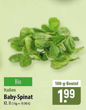 Bio Italien Baby-Spinat