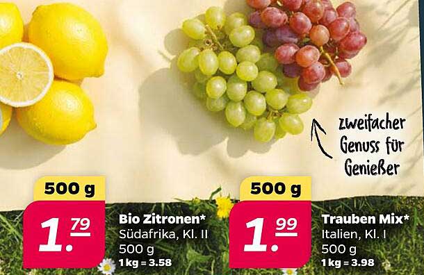 Bio Zitronen* Südafrika, Kl. II 500 g 1 kg = 3.58