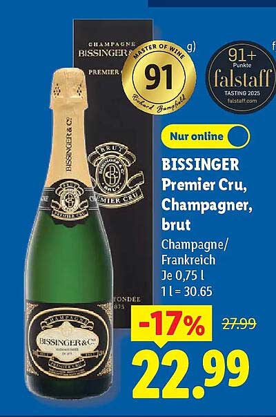 BISSINGER Premier Cru, Champagner, brut