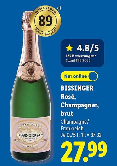 BISSINGER Rosé, Champagner, brut