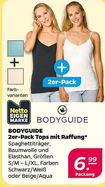 BODYGUIDE 2er-Pack Tops mit Raffung*