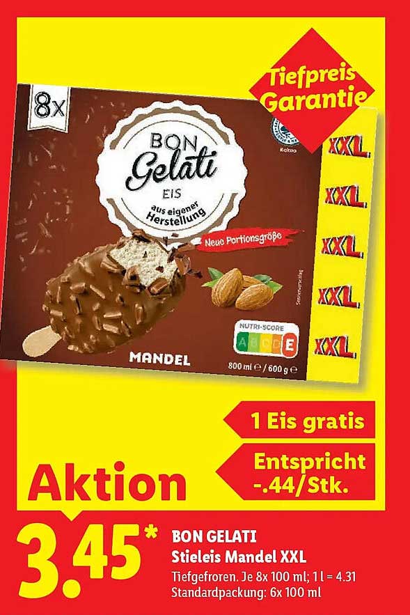 BON GELATI Stieleis Mandel XXL