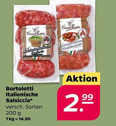 Bortolotti Italienische Salsiccia* versch. Sorten 200 g 1 kg = 14.95