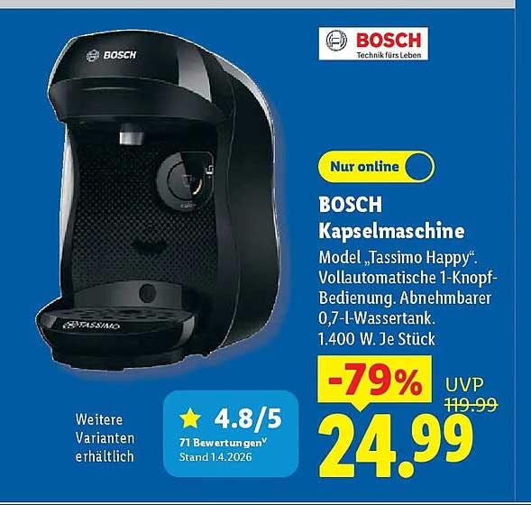 BOSCH Kapselmaschine