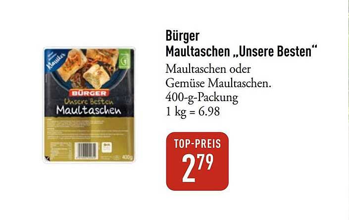 Bürger Maultaschen „Unsere Besten“