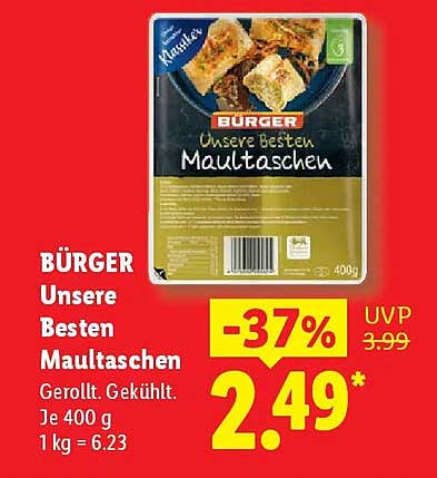 BÜRGER Unsere Besten Maultaschen