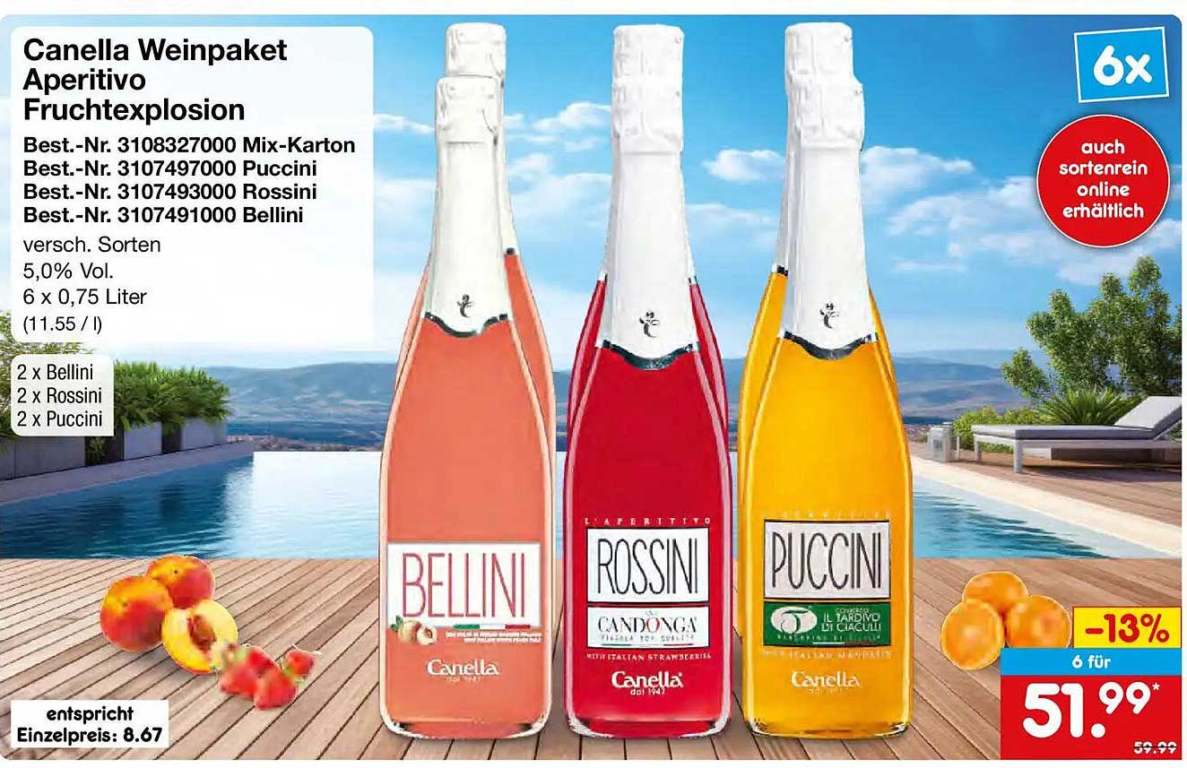 Canella Weinpaket Aperitivo Fruchtexplosion