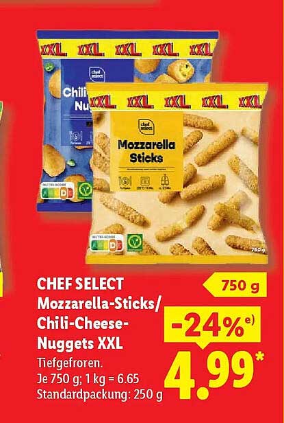 CHEF SELECT Mozzarella-Sticks/Chili-Cheese-Nuggets XXL