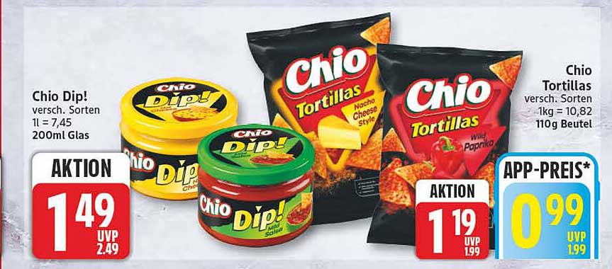 Chio Dip! versch. Sorten 200ml Glas