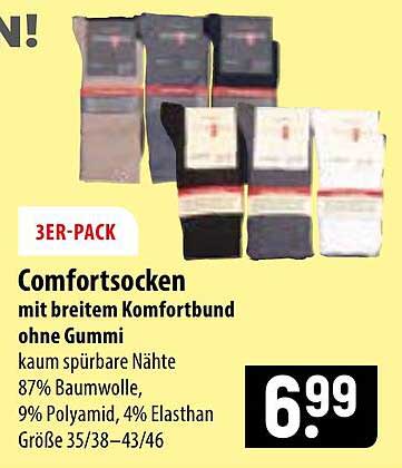 Comforthsocken mit breitem Komfortbund ohne Gummi