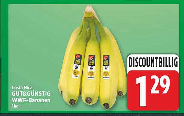 Costa Rica GUT&GÜNSTIG WWF-Bananen 1kg