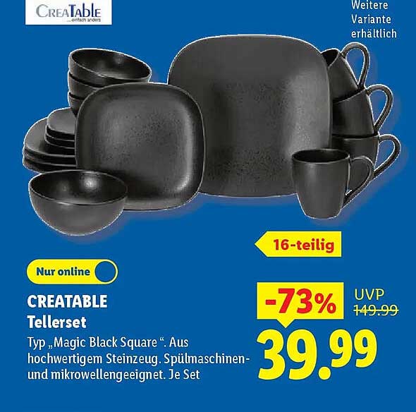 CREATABLE Tellerset