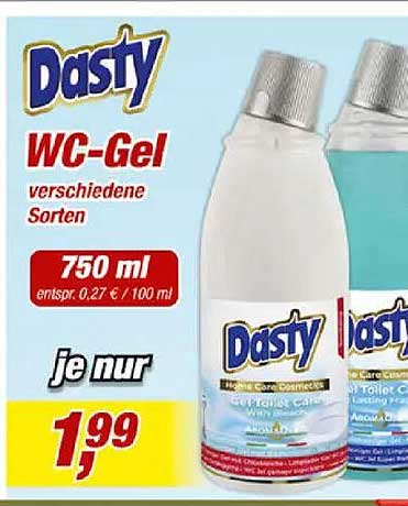 Dasty WC-Gel verschiedene Sorten
